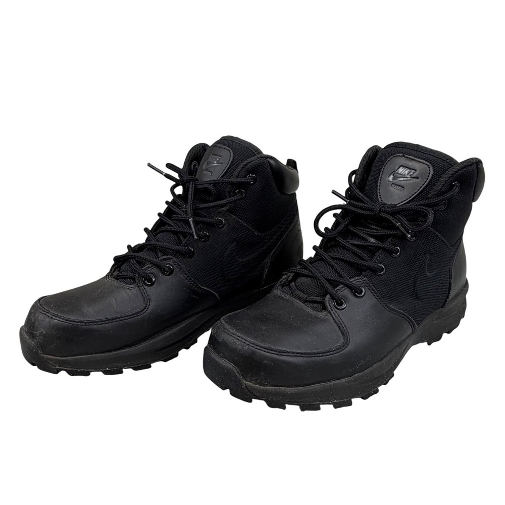 Nike Mens Manoa Boots All Black Water Resistant Shoes Hiking Work 9.5 Gorpcore